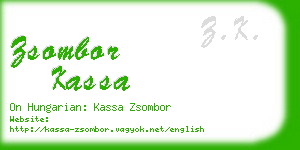 zsombor kassa business card